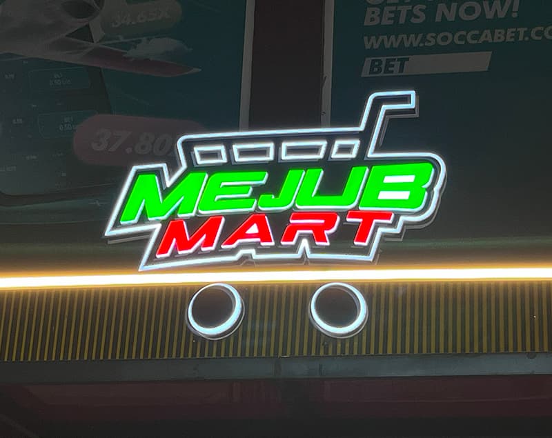 Mejub Mart 3D Lighted Signage